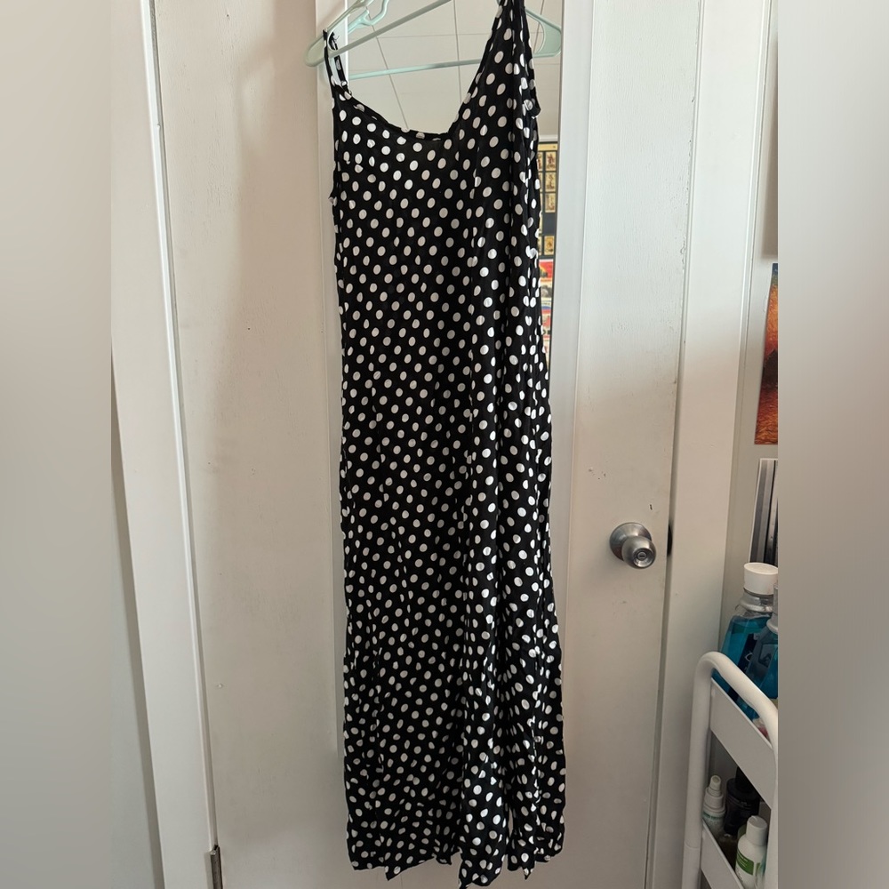 Black and white maxi dress
